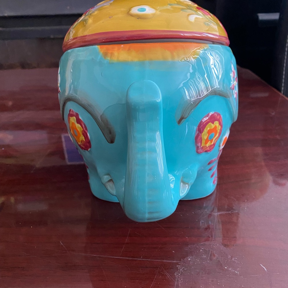 World Market Royal Indian Elephant Ceramic Cookie Jar - Picture 4 of 10
